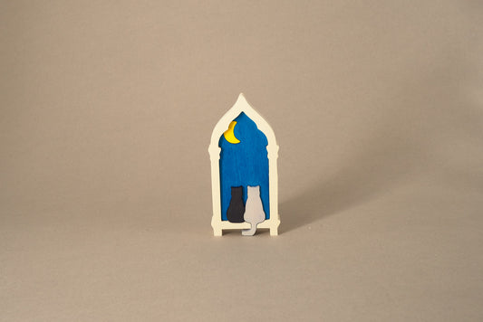 Finestra con gatti