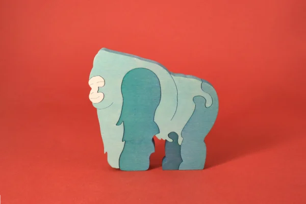 Gorilla in legno – Puzzle Decorativo Artigianale