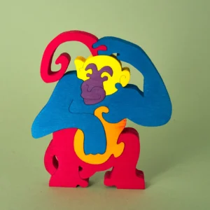 Scimmia in legno – Puzzle Decorativo Artigianale